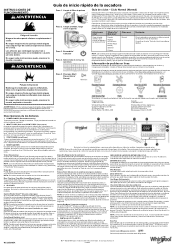 Whirlpool WED6620H Quick Reference Sheet
