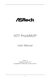 ASRock H77 Pro4/MVP User Manual