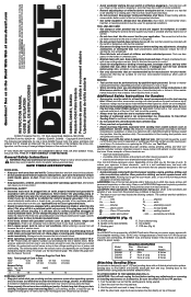 Dewalt D26453 Instruction Manual