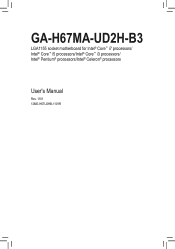 Gigabyte GA-H67MA-UD2H-B3 Manual