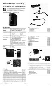 HP Pro 3500 Illustrated Parts & Service Map HP Pro 3400/3500 Series Microtower Business PC