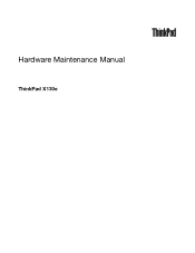 Lenovo ThinkPad X130e Hardware Maintenance Manual - X130e