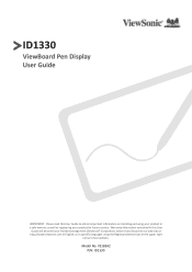 ViewSonic ID1330 - ViewBoard Pen Display User Guide
