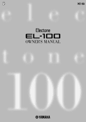 Yamaha EL-100 Owner's Manual