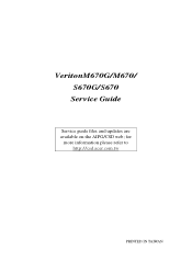 Acer Veriton M670G Service Guide