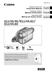 Canon 0274B001 ELURA90/ELURA85/ELURA80 Instruction Manual