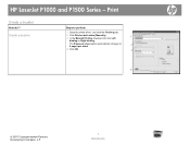 HP LaserJet P1500 HP LaserJet P1000 and P1500 Series - Create a Booklet