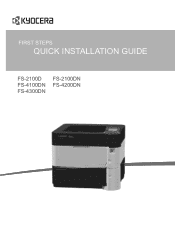 Kyocera ECOSYS FS-4100DN FS-2100DN/4100DN/4200DN/4300DN Quick Installation Guide
