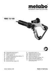 Metabo RBE 15-180 Operating Instructions