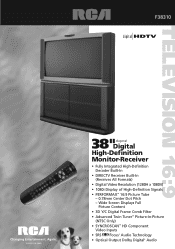 RCA F38310 Spec Sheet