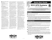 Tripp Lite ECO350UPS Quick Start Guide for ECO UPS Systems 932820
