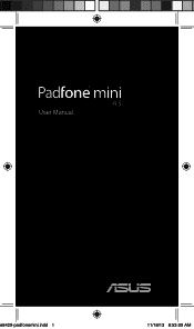 Asus PadFone mini 4.3 A11 PadFone mini 43 E-manual English Version