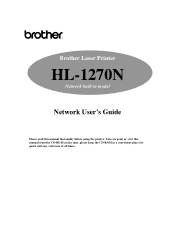 Brother International HL 1270N Network Users Manual - English
