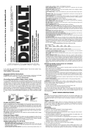 Dewalt DW887 Instruction Manual