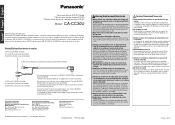 Panasonic CACC30U CACC30U User Guide