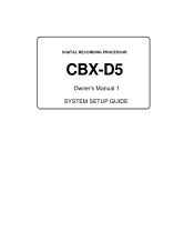 Yamaha CBX-D5 Owner's Manual 1