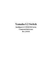 Yamaha 10G SWR2310-28GT/18GT/10G Command Reference