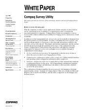 HP ProLiant 4500 Compaq Survey Utility