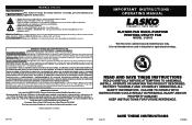 Lasko U12100 User Manual