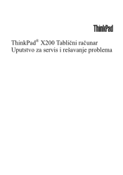 Lenovo ThinkPad X200 (Serbian-Latin) Service and Troubleshooting Guide