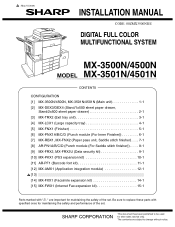 Sharp MX 4501N Installation Manual