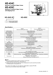 Brother International KE-435C HM Parts List - English