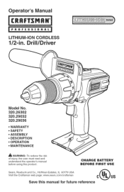 Craftsman 26302 Operation Manual