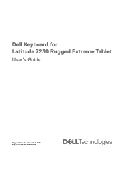 Dell Latitude 7230 Rugged Extreme Tablet Keyboard for Users Guide