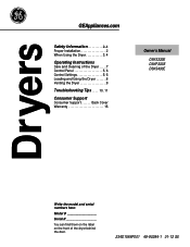 Hotpoint DSKS333ECWW Use and Care Manual