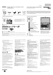 Lenovo B580 Laptop Safety, Warranty, and Setup Guide - Lenovo B480, B580