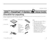 Lenovo ThinkPad T40 English - Setup Guide for ThinkPad T40
