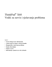 Lenovo ThinkPad X60s (Croatian) Service and Troubleshooting Guide