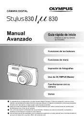 Olympus 226125 Stylus 830 Manual Avanzado (Español)