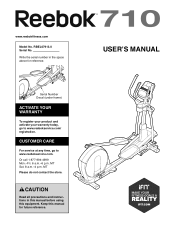 Reebok 710 Elliptical English Manual