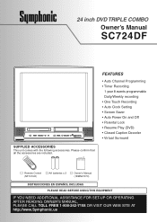 Symphonic SC724DF Owner's Manual