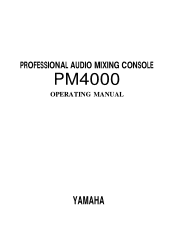 Yamaha PM4000 Owner's Manual (image)