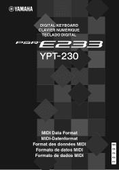 Yamaha YPT-230 Midi Data Format