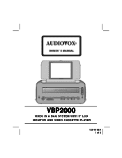 Audiovox VBP2000 Owners Manual