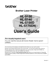 Brother International HL-5140 Users Manual - English