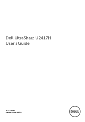 Dell U2417H User Guide