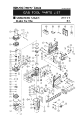 Hitachi NC40G Parts List