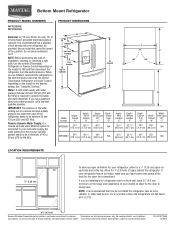 Maytag MFF2558VEB Dimension Guide