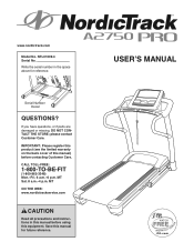 NordicTrack A2750 Pro Treadmill English Manual