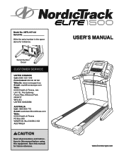 NordicTrack Elite 1500 Uk Manual