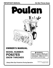Poulan PO927ES User Manual