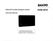 Sanyo NVM 4070 Owners Manual