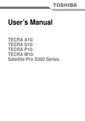 Toshiba Satellite Pro S300M PSSBEC User Manual