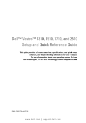 Dell Vostro 2510 Setup and Quick Reference Guide