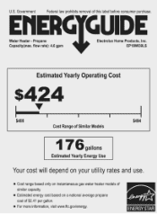Electrolux EN18WI30LS Energy Guide English