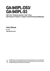 Gigabyte GA-945PL-S3 Manual